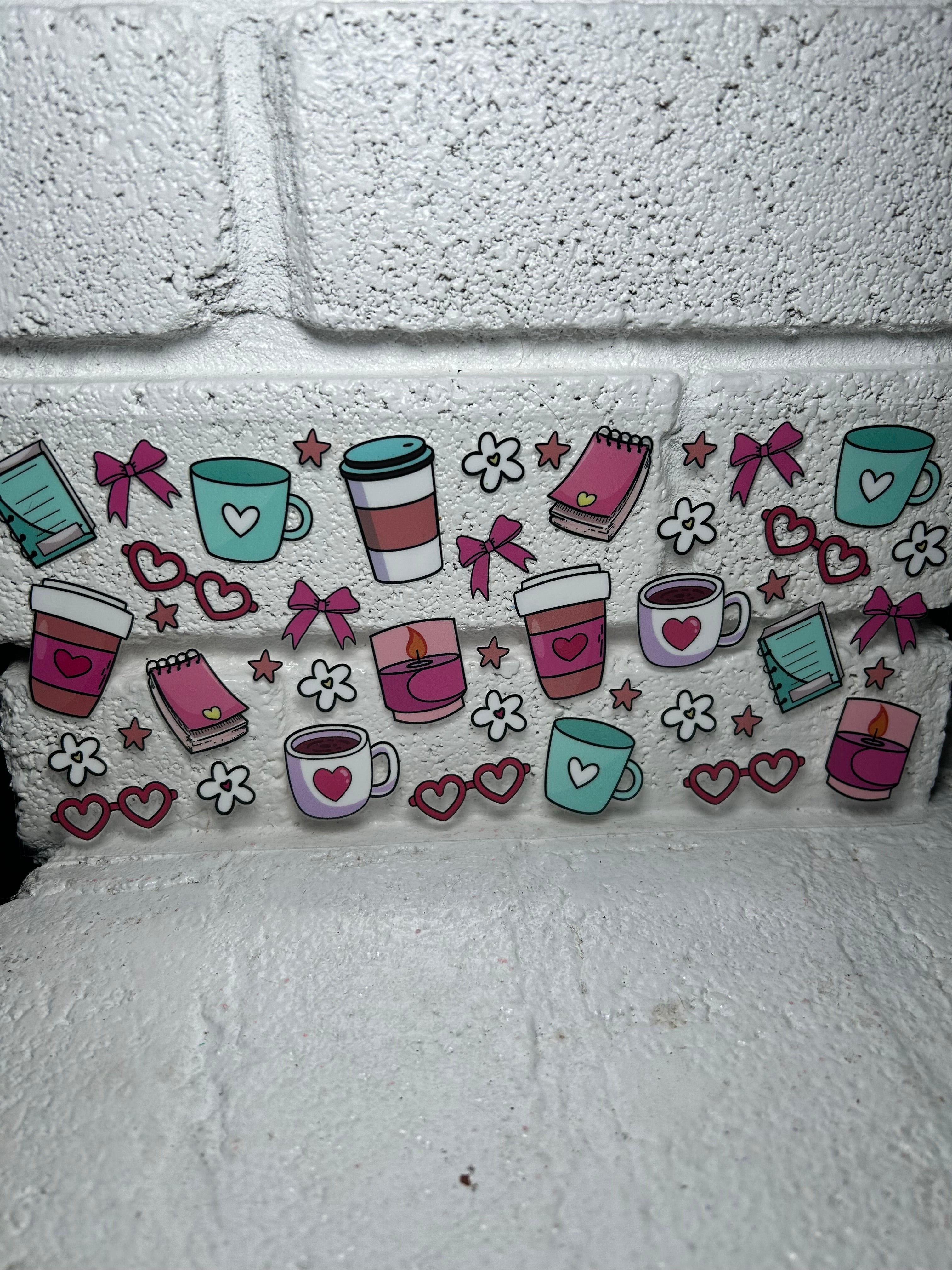 COFFEE, HEARTS , BOWS
