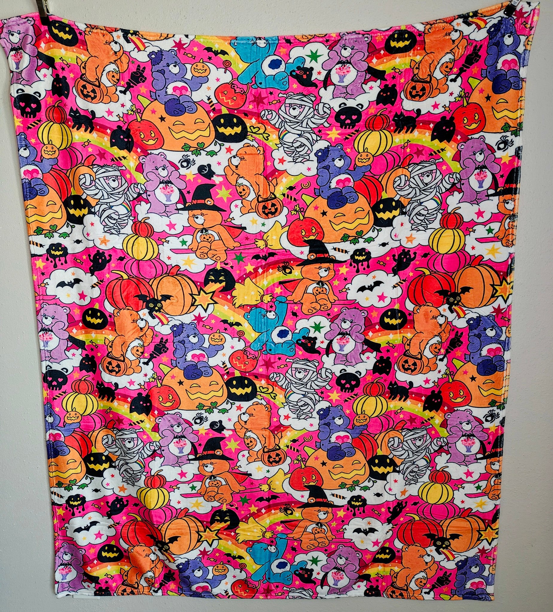 HALLOWEEN CAREBEARS FLANNEL BLANKET