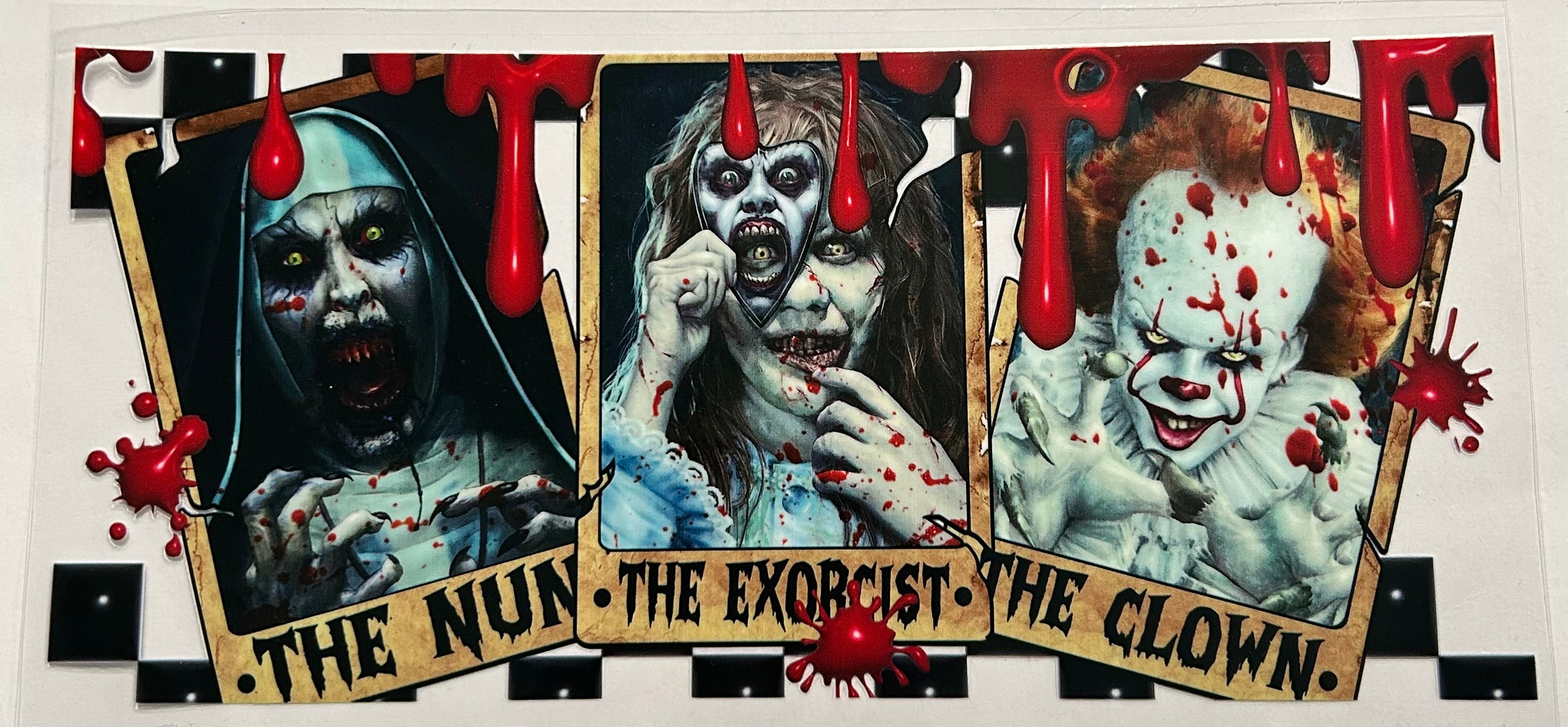 The nun, exorcist ,clown
