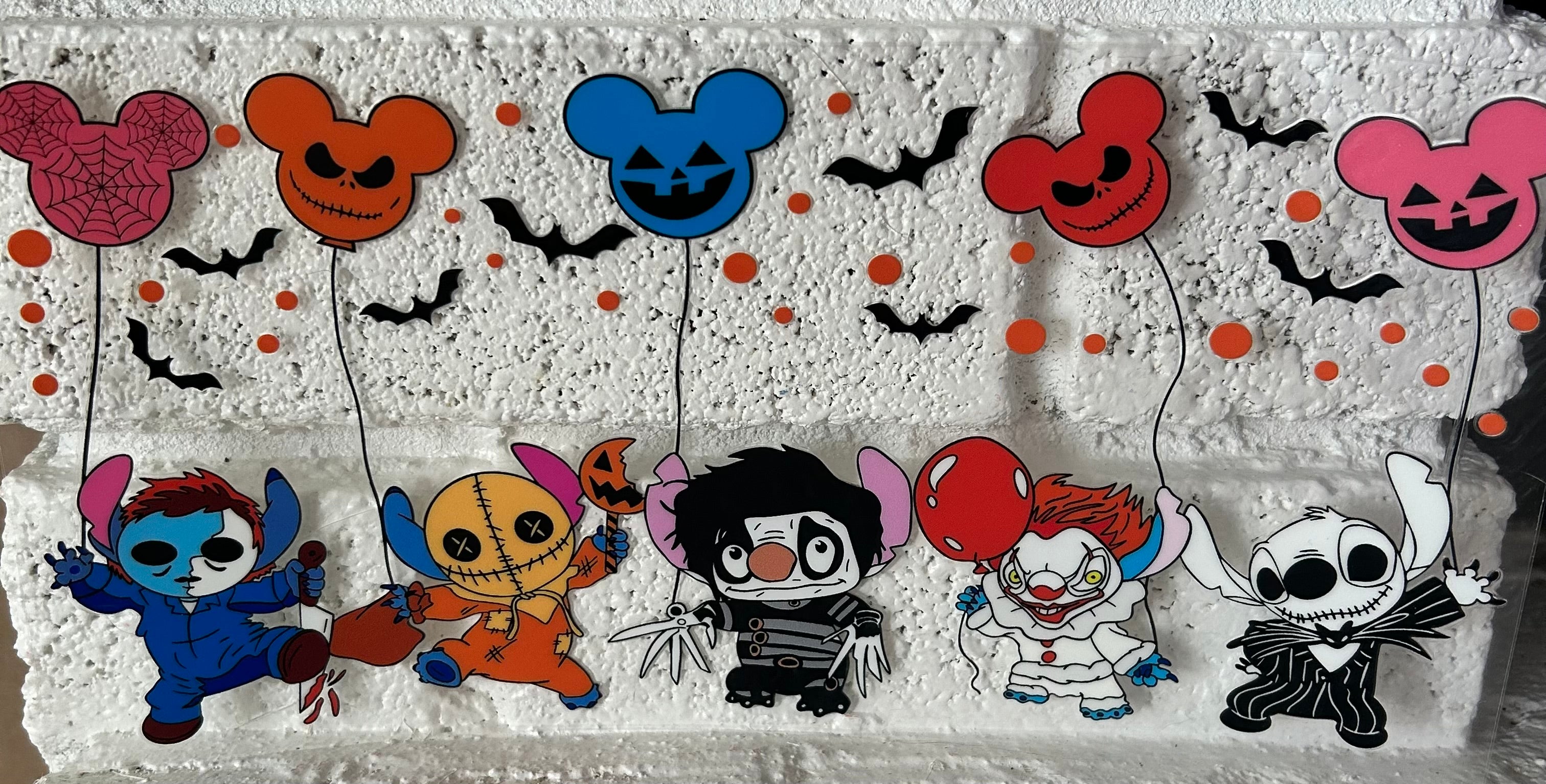 Halloween Stitch with balloons