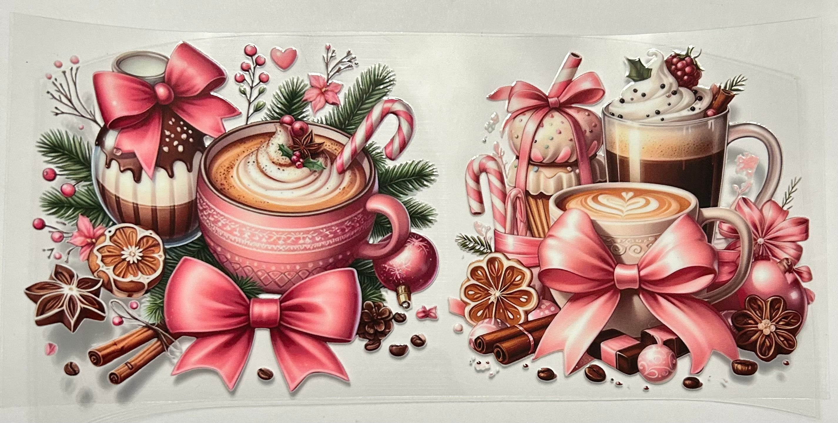 LATTE WITH PINK BOW