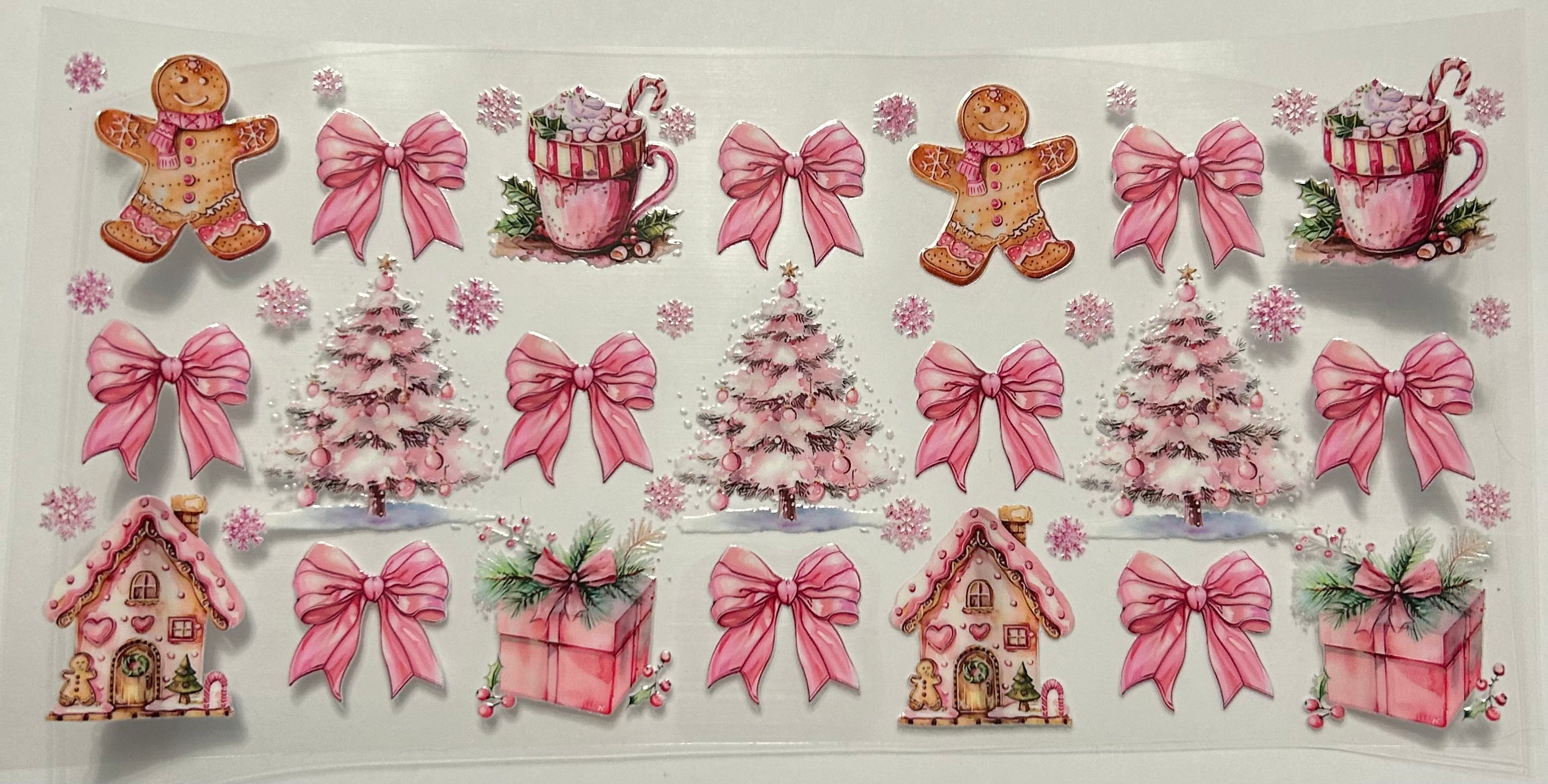 PINK BOW AND GINGERBREAD MAN