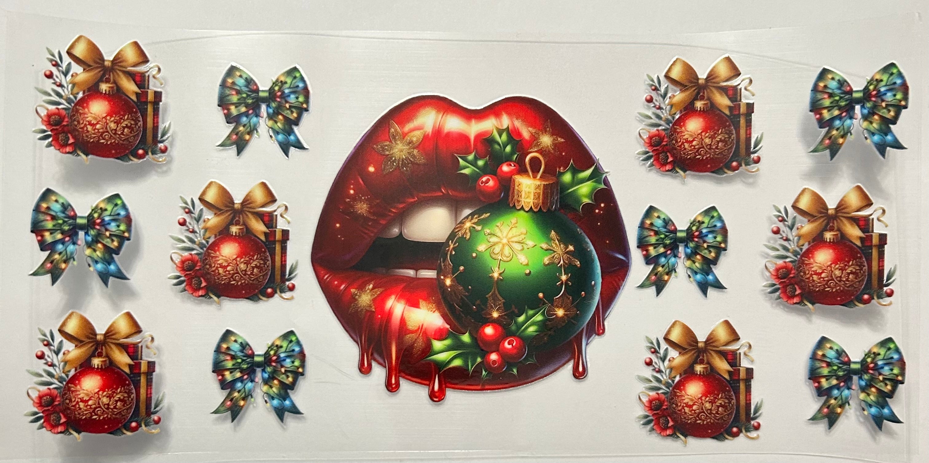 REDLIPS WITH CHRISTMAS BULBS