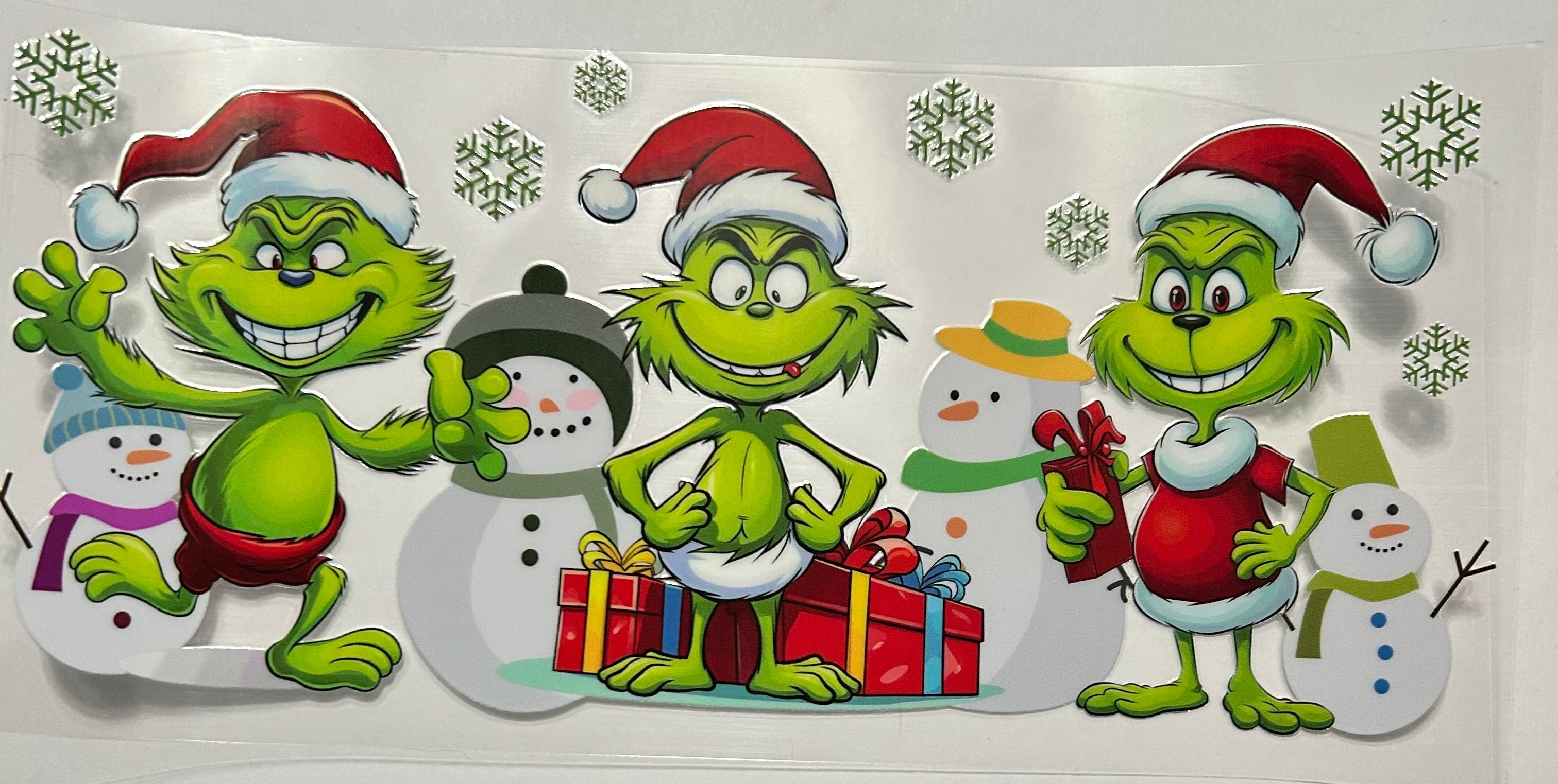 GRINCH PRESENTS AND SNOWMAN