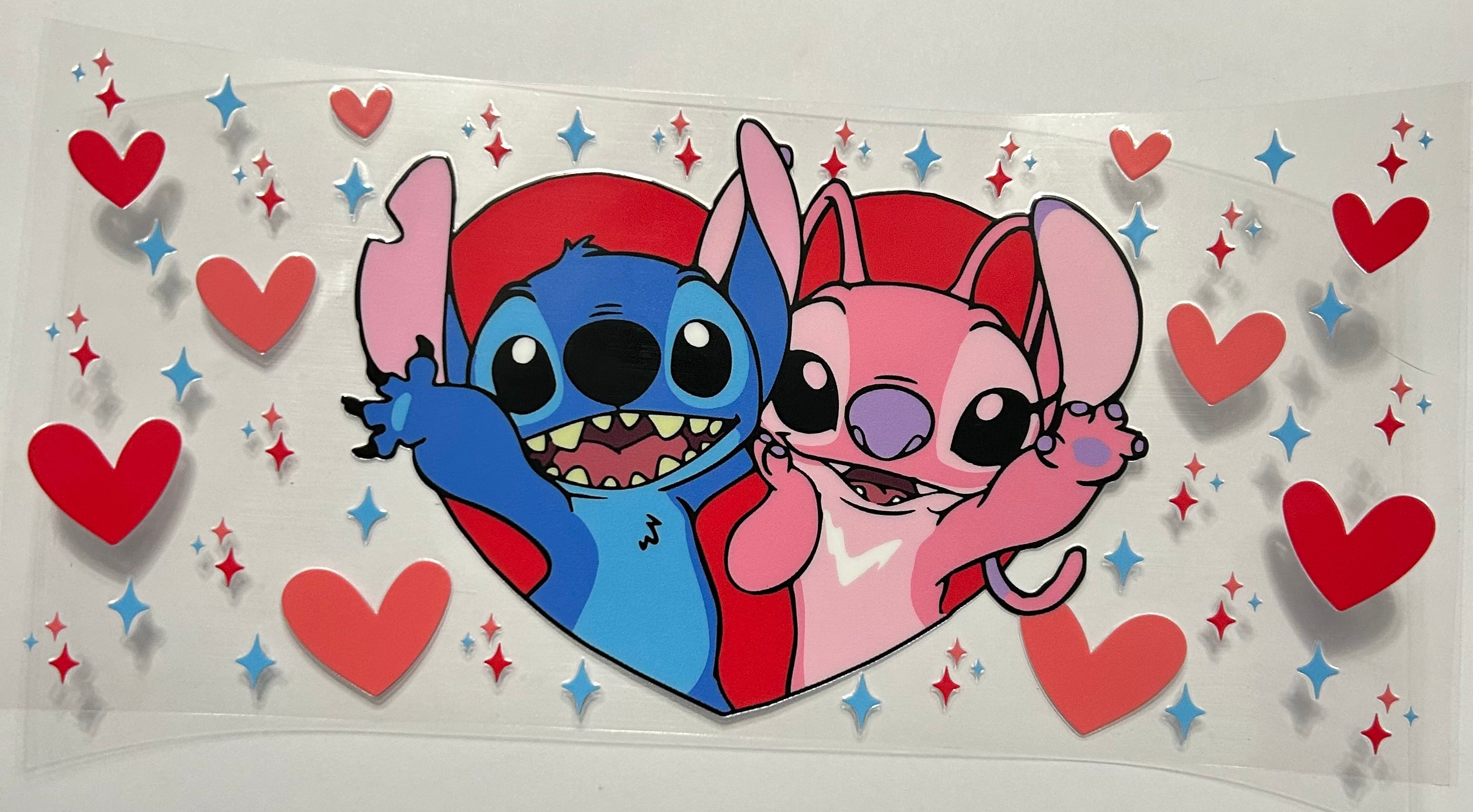 ANGEL AND STITCH RED HEARTS